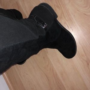 black knee high boots